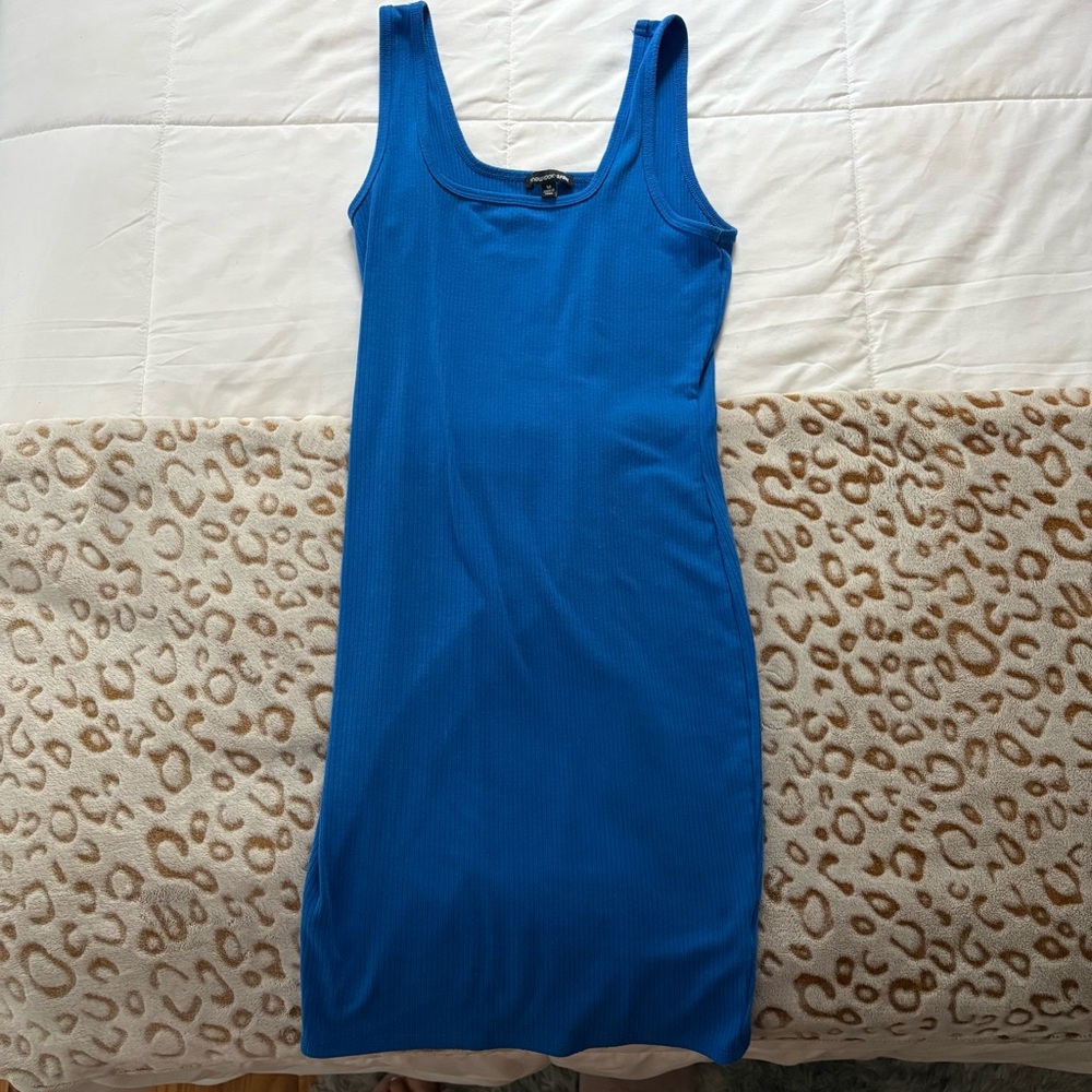 Blue bodycon dress
